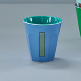 Melamine Cup - I - New Dusty Blue van Rice | Kids Conceptstore Le Fanfare