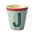 Melamine Cup - J - Vintage - Khaki van Rice | Kids Conceptstore Le Fanfare