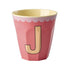 Melamine Cup - J - Vintage - Salmon van Rice | Kids Conceptstore Le Fanfare