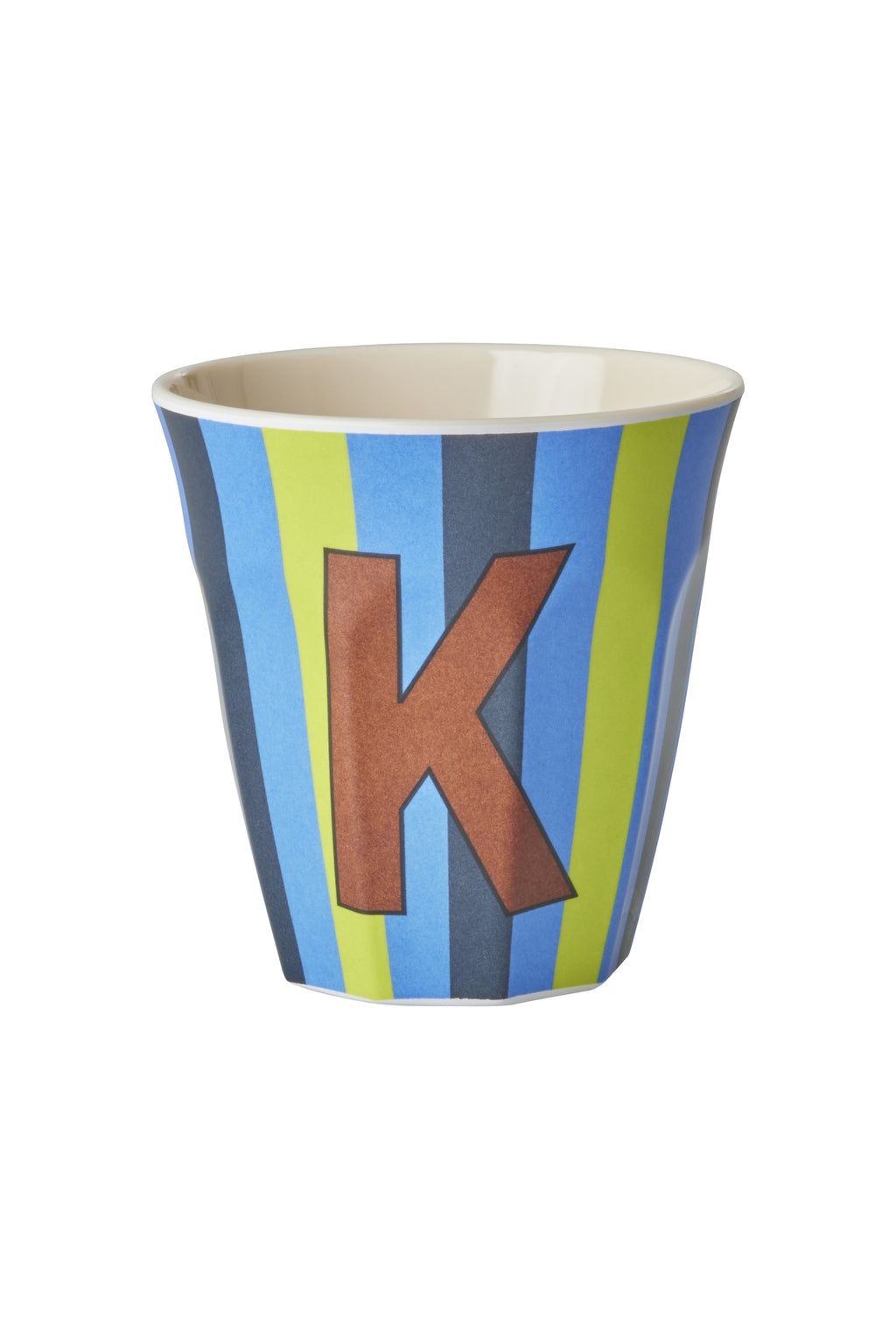 Melamine Cup - K - Blue - Stripes van Rice | Kids Conceptstore Le Fanfare