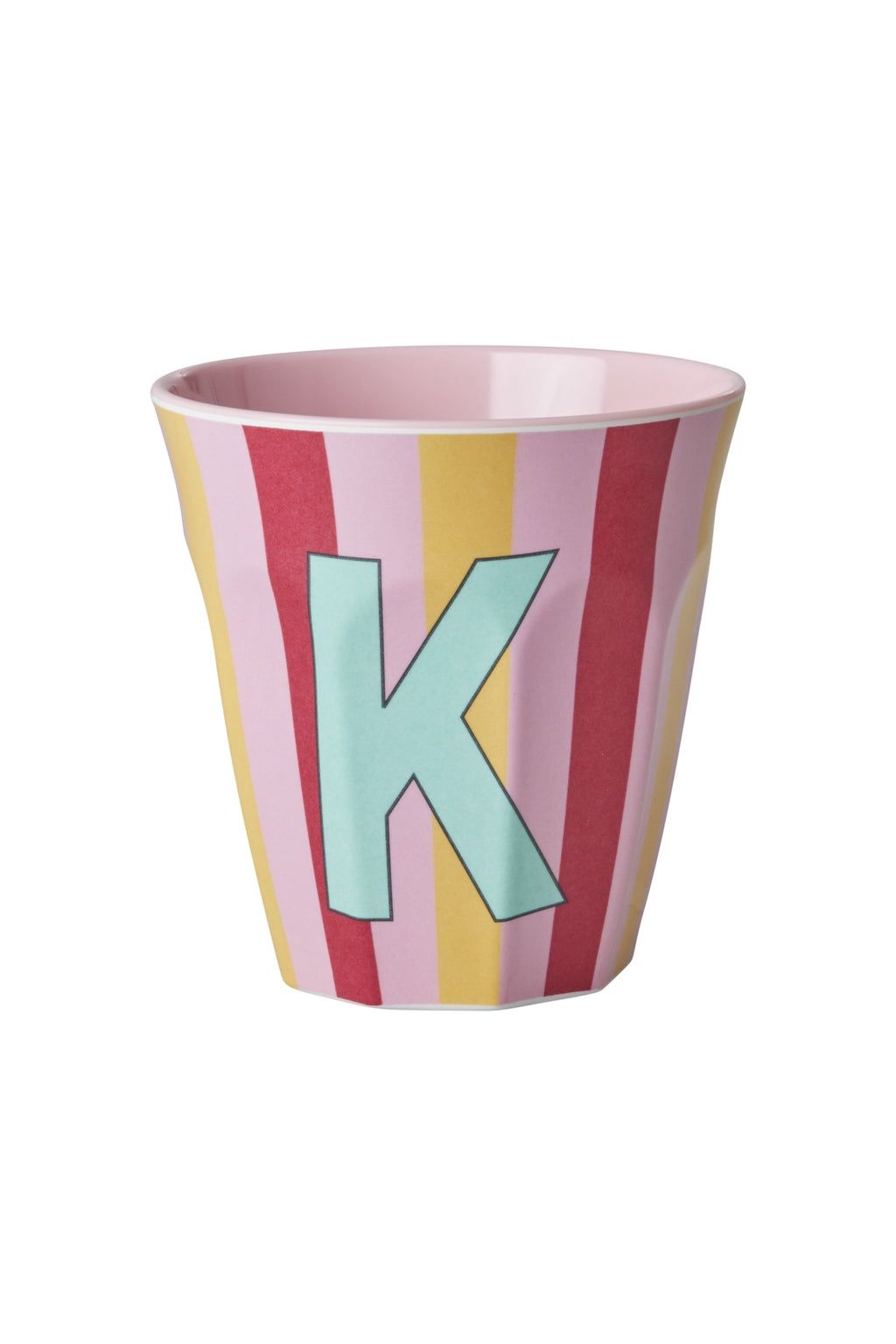 Melamine Cup - K - Pink - Stripes van Rice | Kids Conceptstore Le Fanfare