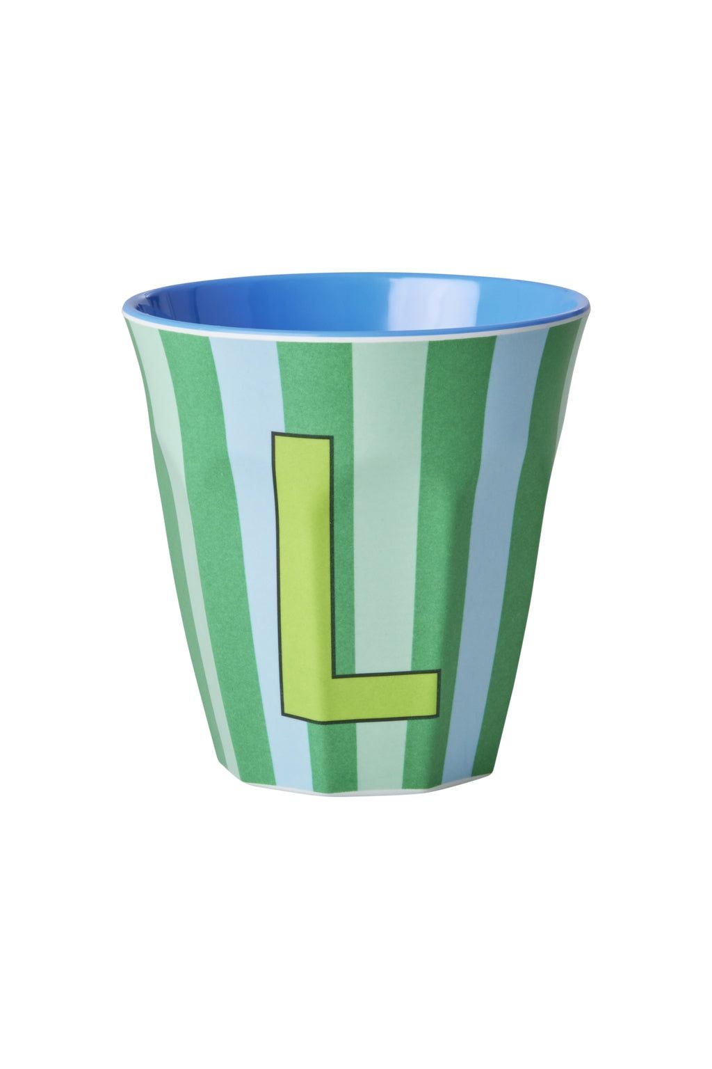 Melamine Cup - L - Green - Stripes van Rice | Kids Conceptstore Le Fanfare