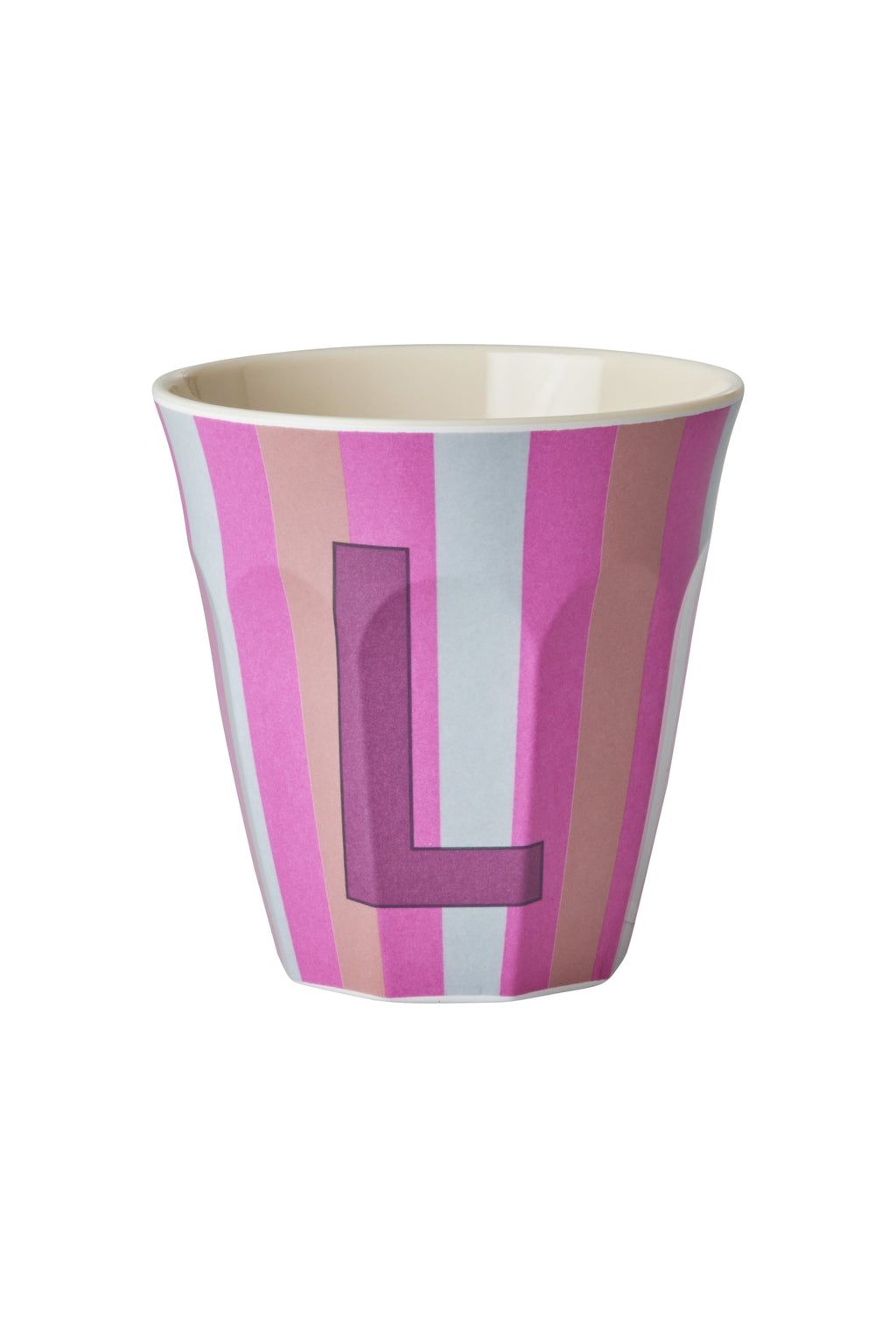 Melamine Cup - L - Multicolor Pink - Stripes van Rice | Kids Conceptstore Le Fanfare