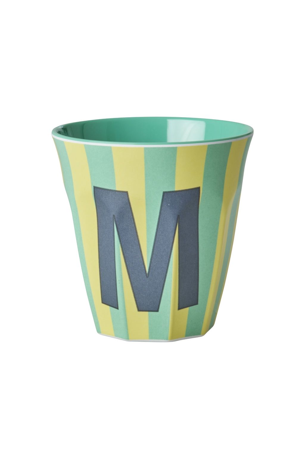 Melamine Cup - M - Green - Stripes van Rice | Kids Conceptstore Le Fanfare