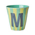 Melamine Cup - M - Green - Stripes van Rice | Kids Conceptstore Le Fanfare