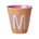 Melamine Cup - M - Orange - Stripes van Rice | Kids Conceptstore Le Fanfare