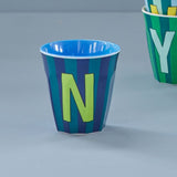 Melamine Cup - N - Multicolor Blue - Stripes van Rice | Kids Conceptstore Le Fanfare