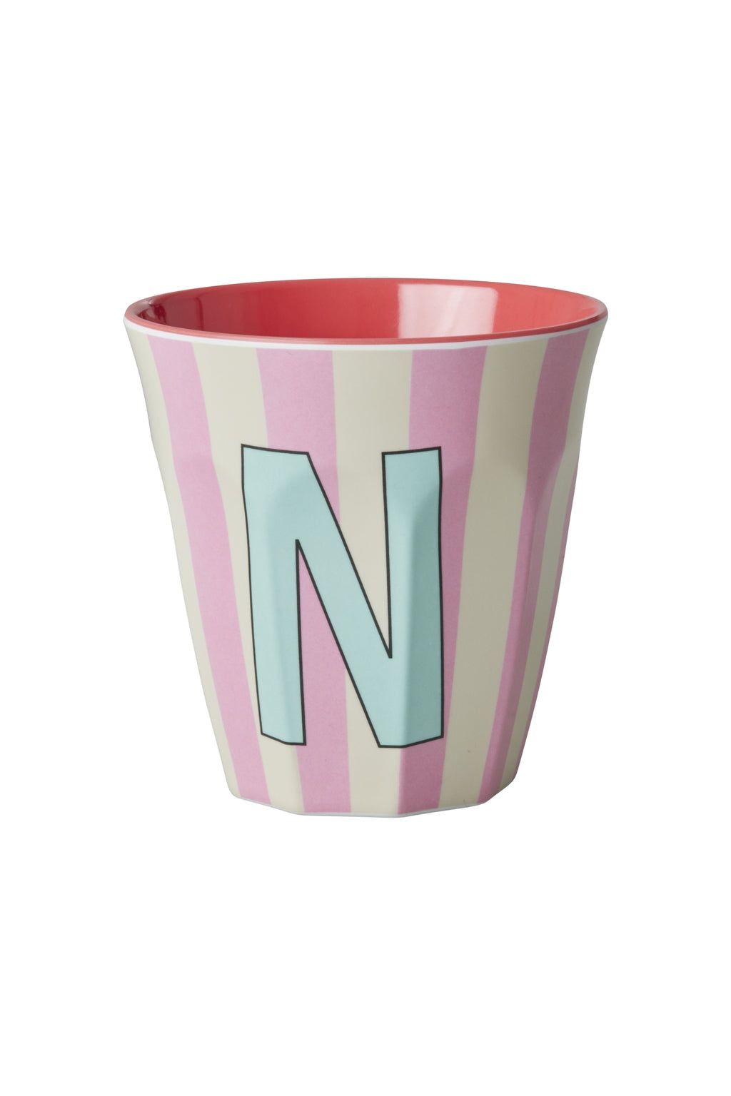 Melamine Cup - N - Soft Pink - Stripes van Rice | Kids Conceptstore Le Fanfare