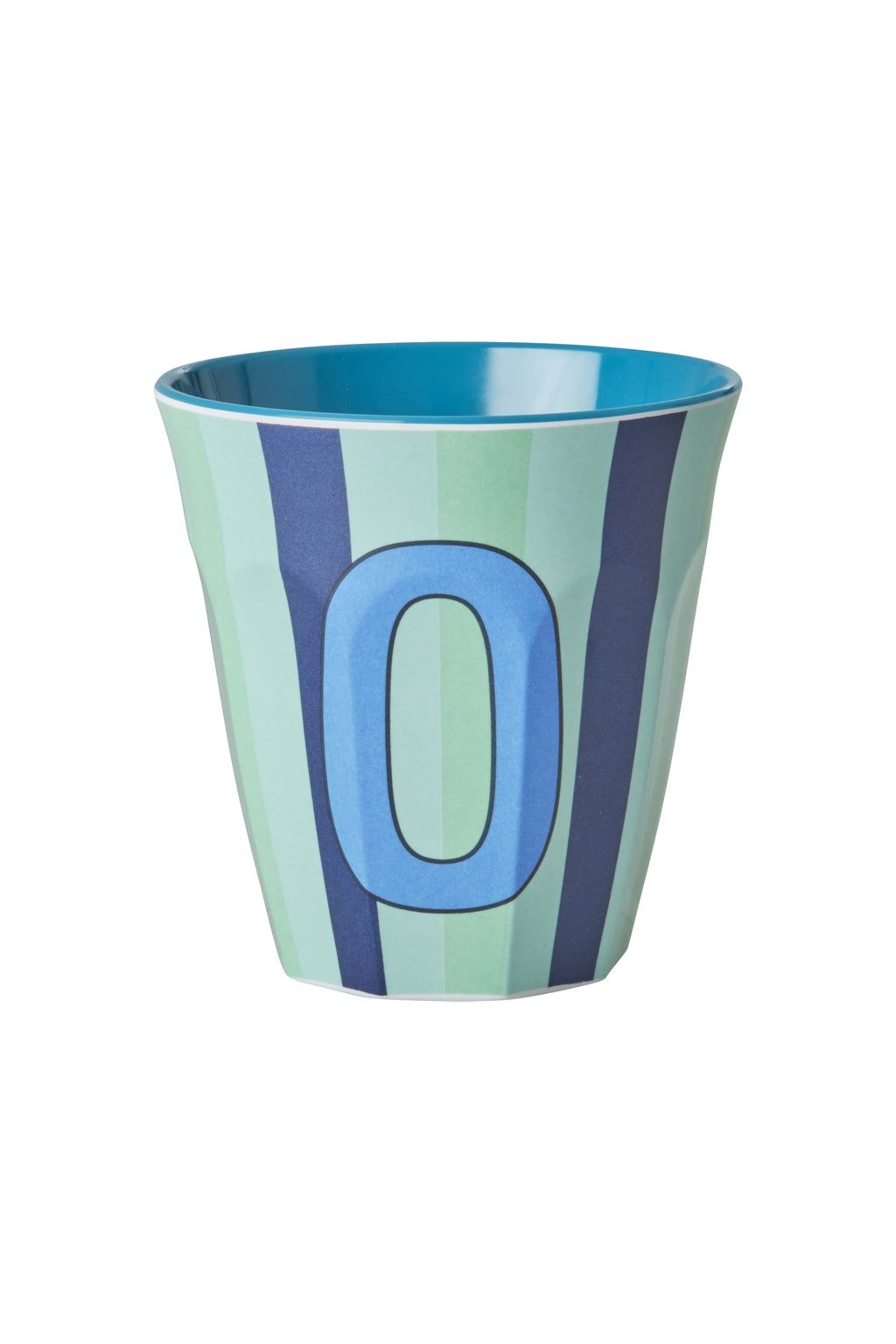 Melamine Cup - O - Blue - Stripes van Rice | Kids Conceptstore Le Fanfare