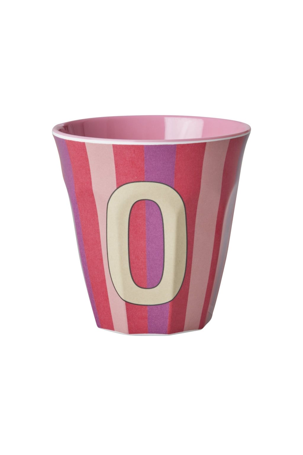Melamine Cup - O - Multicolor Pink - Stripes van Rice | Kids Conceptstore Le Fanfare