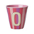 Melamine Cup - O - Multicolor Pink - Stripes van Rice | Kids Conceptstore Le Fanfare