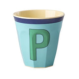 Melamine Cup - P - Vintage - Mint van Rice | Kids Conceptstore Le Fanfare