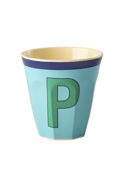 Melamine Cup - P - Vintage - Mint van Rice | Kids Conceptstore Le Fanfare