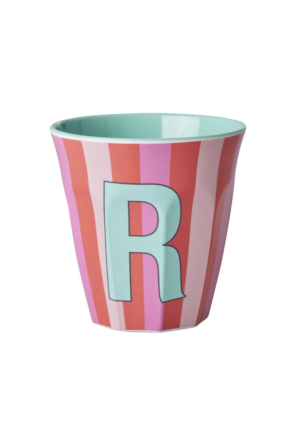 Melamine Cup - R - Pink - Stripes van Rice | Kids Conceptstore Le Fanfare
