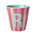 Melamine Cup - R - Pink - Stripes van Rice | Kids Conceptstore Le Fanfare