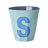 Melamine Cup - S - Blue - Stripes van Rice | Kids Conceptstore Le Fanfare