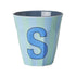 Melamine Cup - S - Blue - Stripes van Rice | Kids Conceptstore Le Fanfare