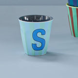 Melamine Cup - S - Blue - Stripes van Rice | Kids Conceptstore Le Fanfare