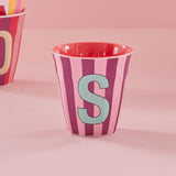Melamine Cup - S - Multicolor Pink - Stripes van Rice | Kids Conceptstore Le Fanfare