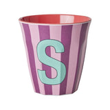 Melamine Cup - S - Multicolor Pink - Stripes van Rice | Kids Conceptstore Le Fanfare
