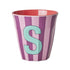 Melamine Cup - S - Multicolor Pink - Stripes van Rice | Kids Conceptstore Le Fanfare