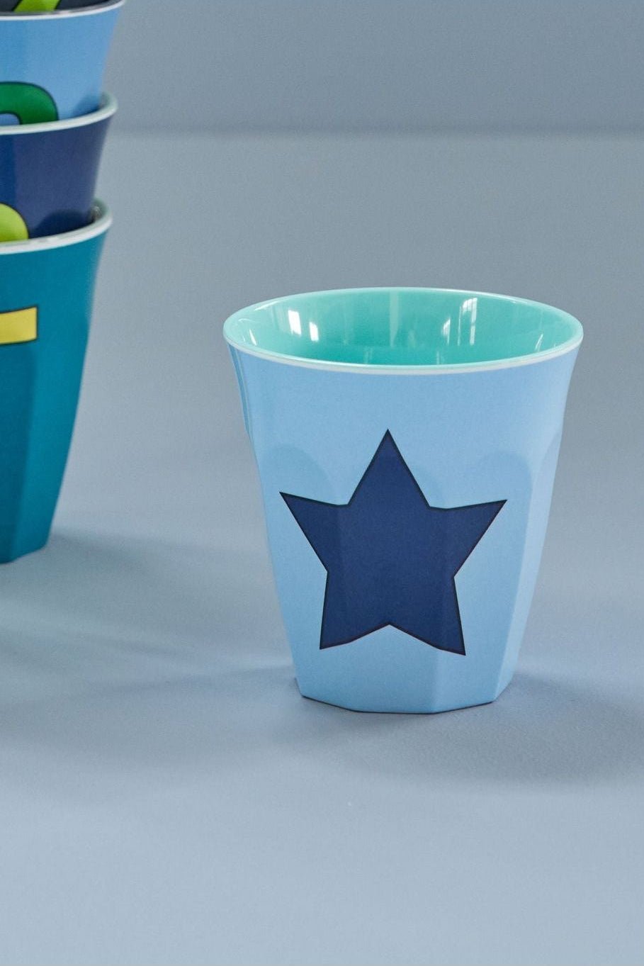 Melamine Cup - Star - Soft Blue van Rice | Kids Conceptstore Le Fanfare
