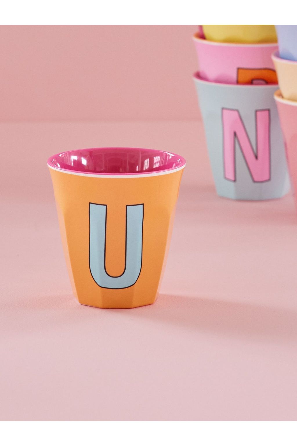 Melamine Cup - U - Apricot van Rice | Kids Conceptstore Le Fanfare