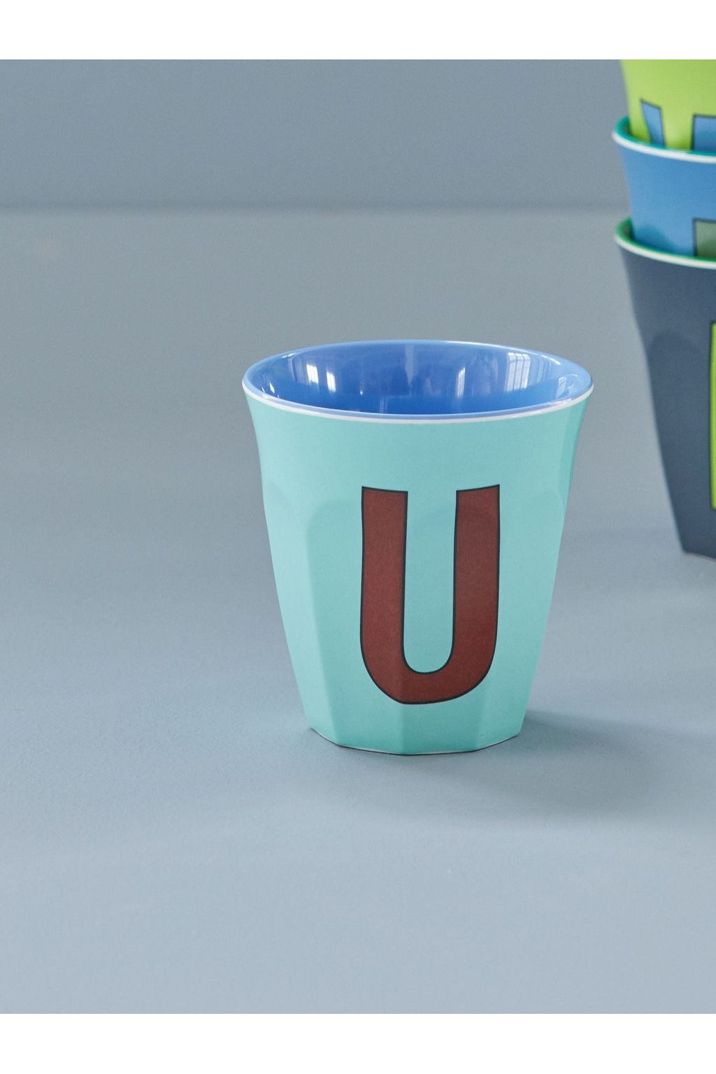 Melamine Cup - U - Mint van Rice | Kids Conceptstore Le Fanfare