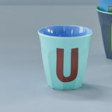 Melamine Cup - U - Mint van Rice | Kids Conceptstore Le Fanfare