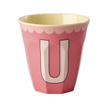 Melamine Cup - U - Vintage - Salmon van Rice | Kids Conceptstore Le Fanfare
