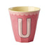 Melamine Cup - U - Vintage - Salmon van Rice | Kids Conceptstore Le Fanfare