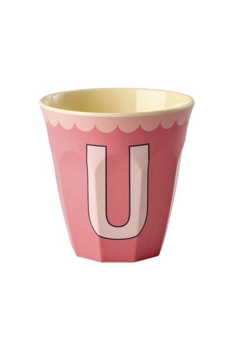 Melamine Cup - U - Vintage - Salmon van Rice | Kids Conceptstore Le Fanfare