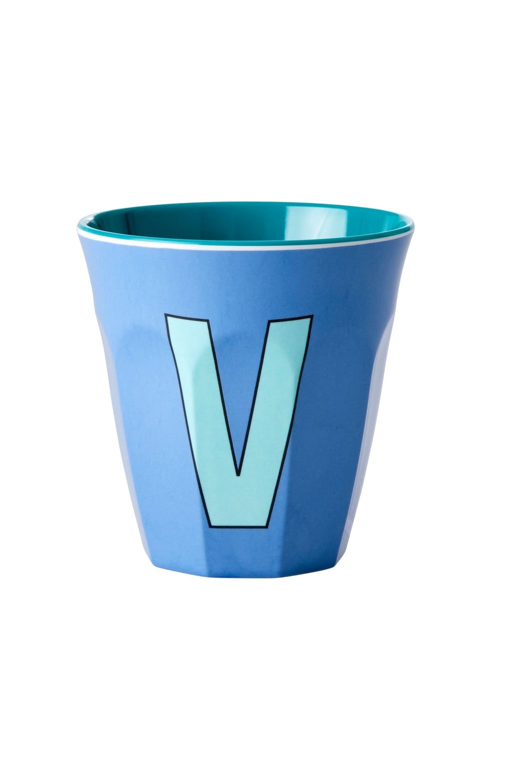 Melamine Cup - V - New Dusty Blue van Rice | Kids Conceptstore Le Fanfare