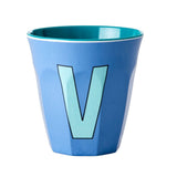 Melamine Cup - V - New Dusty Blue van Rice | Kids Conceptstore Le Fanfare
