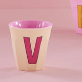 Melamine Cup - V - Soft Yellow van Rice | Kids Conceptstore Le Fanfare