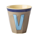 Melamine Cup - V - Vintage - Dark Beige van Rice | Kids Conceptstore Le Fanfare