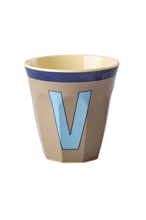 Melamine Cup - V - Vintage - Dark Beige van Rice | Kids Conceptstore Le Fanfare