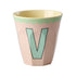Melamine Cup - V - Vintage - Soft Pink van Rice | Kids Conceptstore Le Fanfare