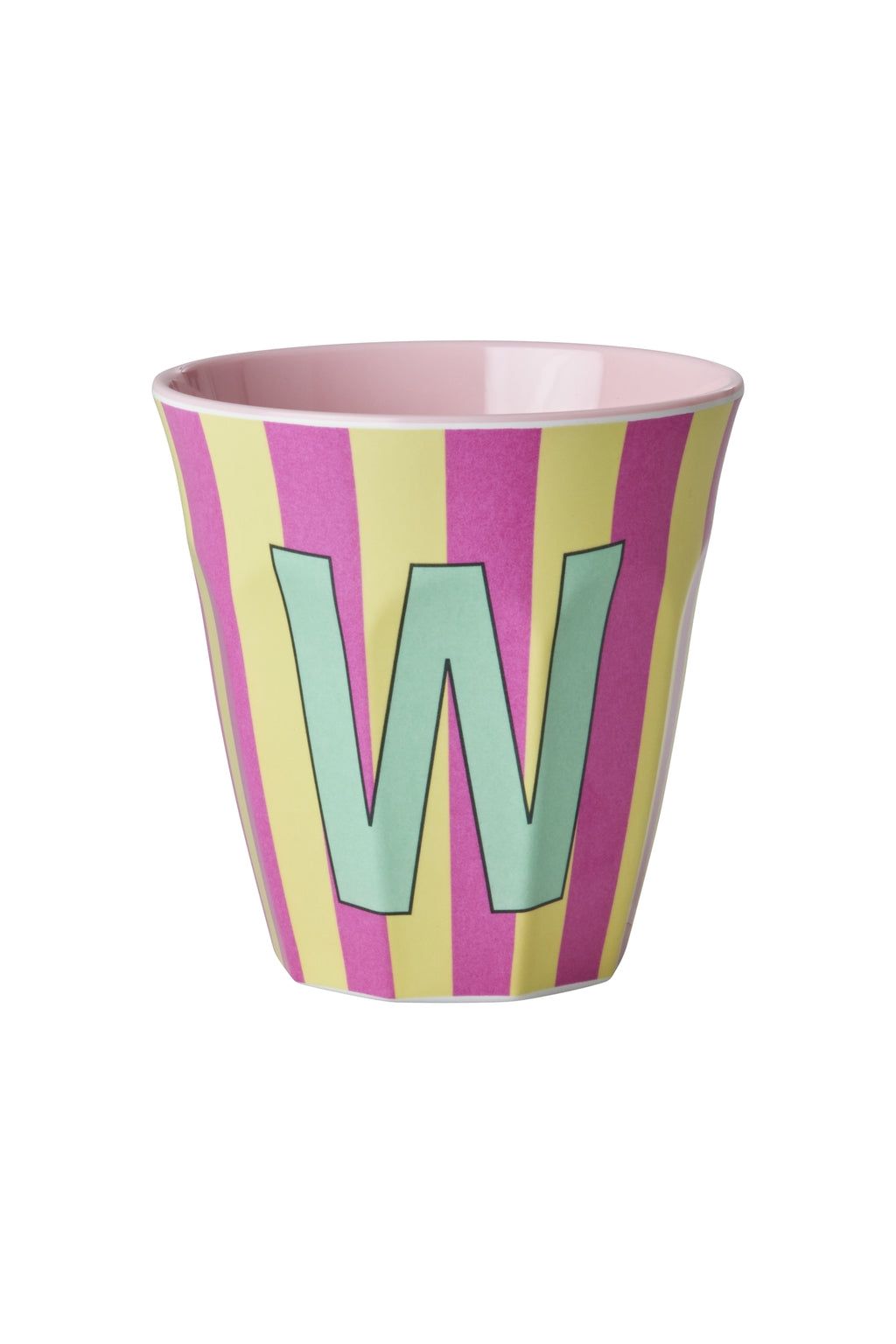 Melamine Cup - W - Multicolor Pink - Stripes van Rice | Kids Conceptstore Le Fanfare