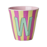 Melamine Cup - W - Multicolor Pink - Stripes van Rice | Kids Conceptstore Le Fanfare
