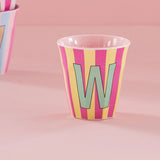 Melamine Cup - W - Multicolor Pink - Stripes van Rice | Kids Conceptstore Le Fanfare