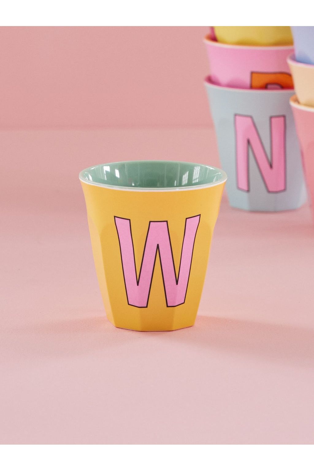 Melamine Cup - W - Yellow van Rice | Kids Conceptstore Le Fanfare