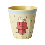 Melamine Cup with Cream Snoopy Print - Medium van Rice | Kids Conceptstore Le Fanfare