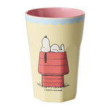 Melamine Cup with Cream Snoopy Print - Tall van Rice | Kids Conceptstore Le Fanfare