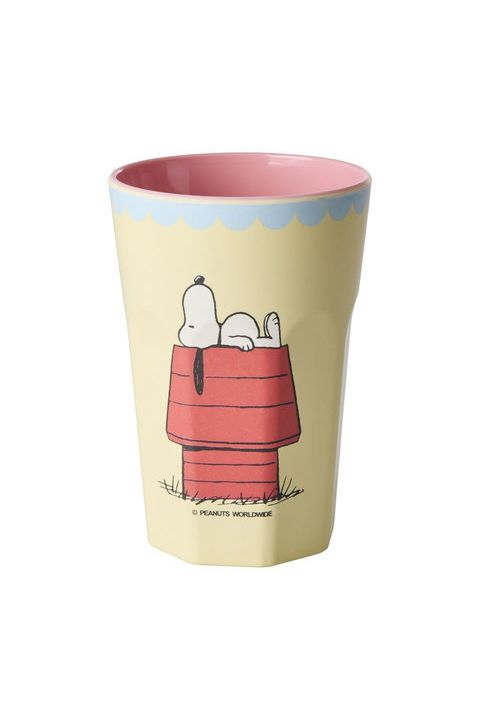 Melamine Cup with Cream Snoopy Print - Tall van Rice | Kids Conceptstore Le Fanfare