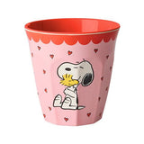 Melamine Cup with Pink Snoopy Print - Medium van Rice | Kids Conceptstore Le Fanfare