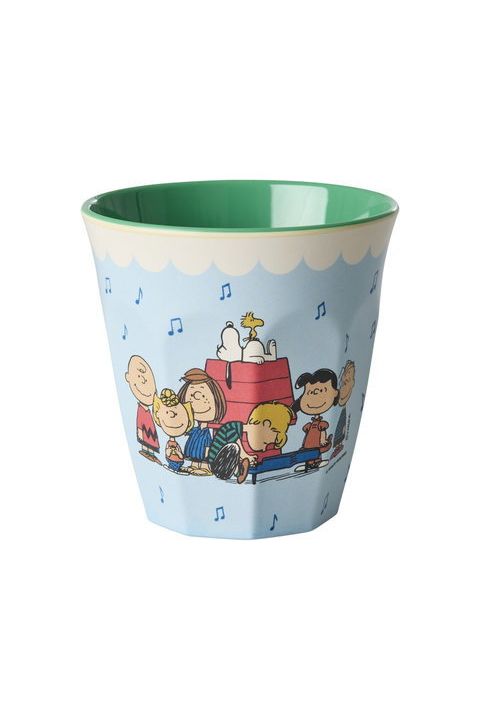Melamine Cup with Soft Blue Snoopy Print - Medium van Rice | Kids Conceptstore Le Fanfare