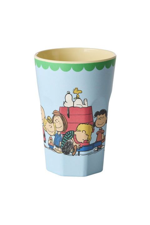 Melamine Cup with Soft Blue Snoopy Print - Tall van Rice | Kids Conceptstore Le Fanfare