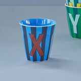 Melamine Cup - X - Multicolor Blue - Stripes van Rice | Kids Conceptstore Le Fanfare