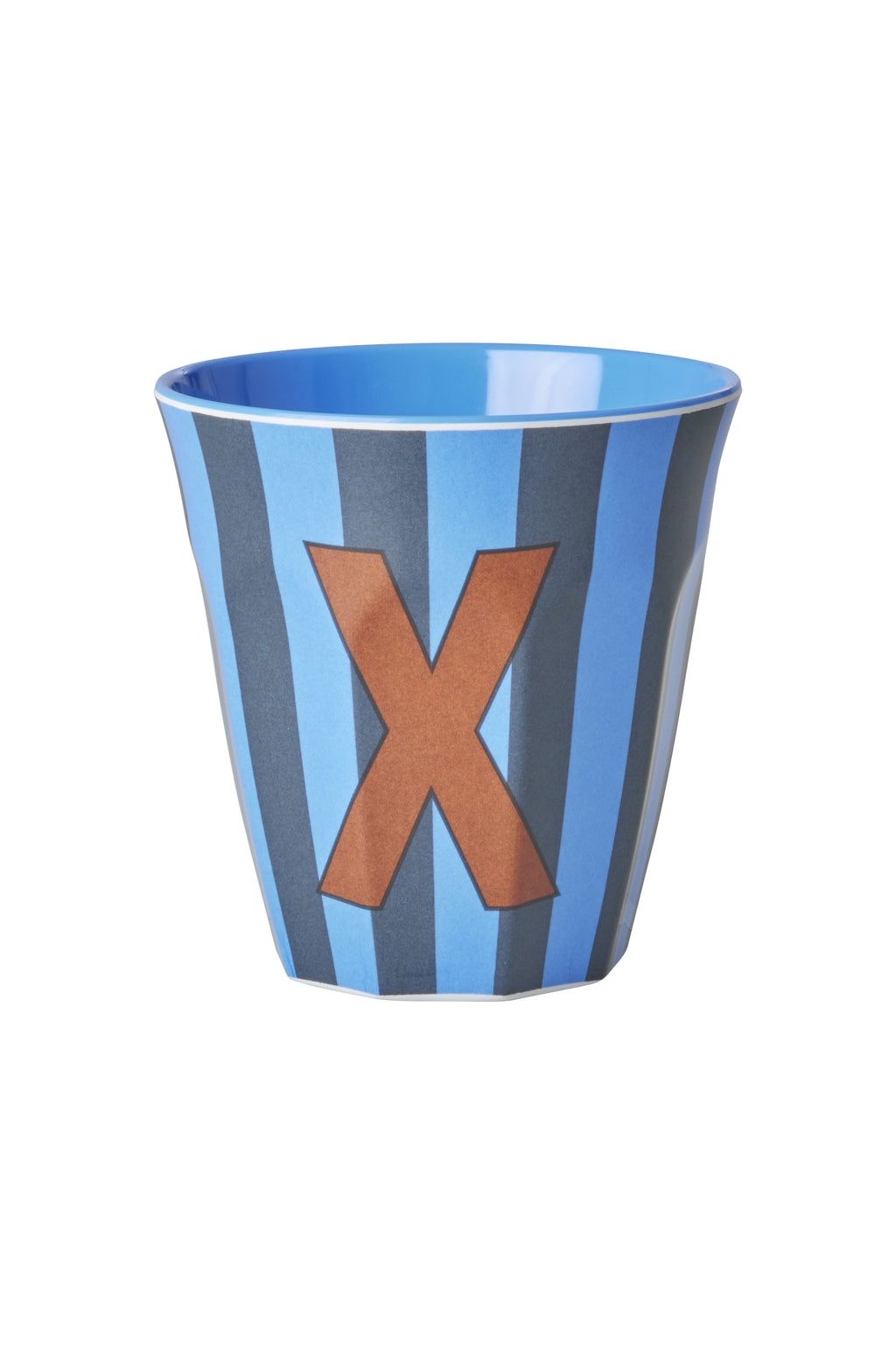Melamine Cup - X - Multicolor Blue - Stripes van Rice | Kids Conceptstore Le Fanfare
